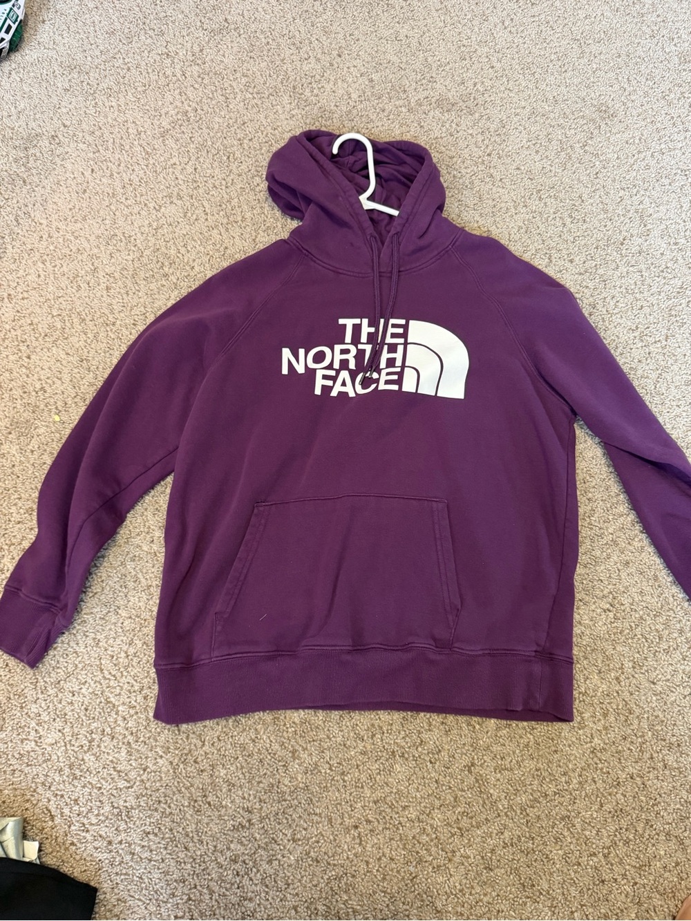 The North Face Women’s Crewneck Hoodie - Purple with White Logo